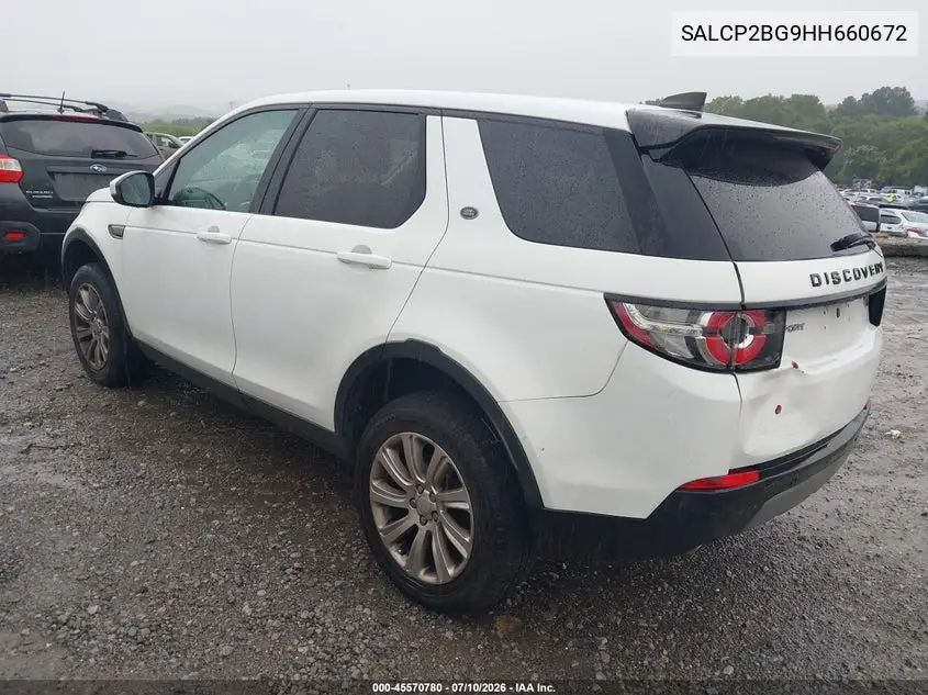 2017 Land Rover Discovery Sport Se VIN: SALCP2BG9HH660672 Lot: 45570780