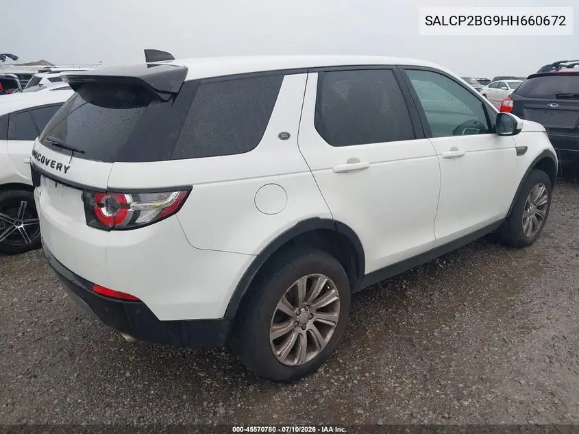 2017 Land Rover Discovery Sport Se VIN: SALCP2BG9HH660672 Lot: 45570780