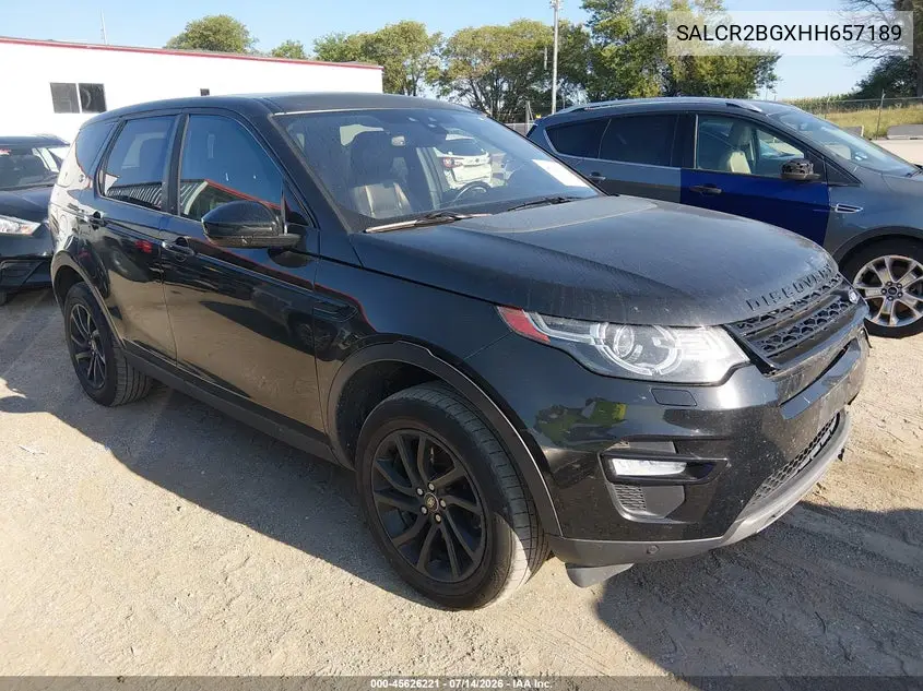 2017 Land Rover Discovery Sport Hse VIN: SALCR2BGXHH657189 Lot: 45626221
