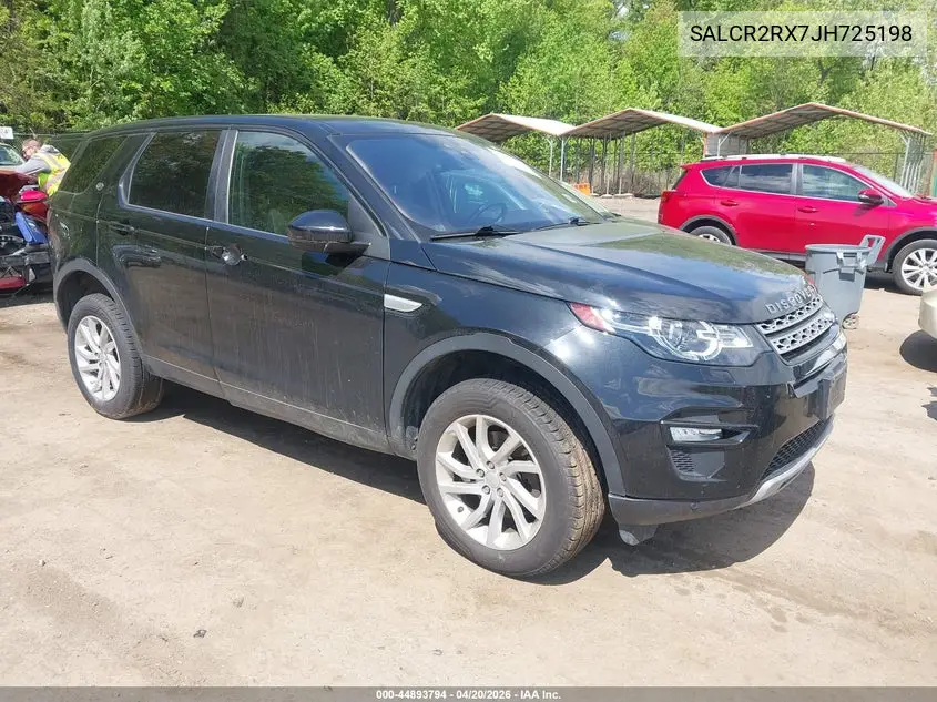2018 Land Rover Discovery Sport Hse VIN: SALCR2RX7JH725198 Lot: 44893794