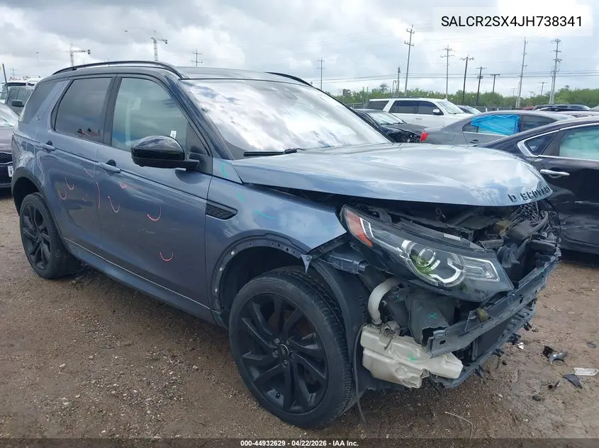 2018 Land Rover Discovery Sport Hse VIN: SALCR2SX4JH738341 Lot: 44932629