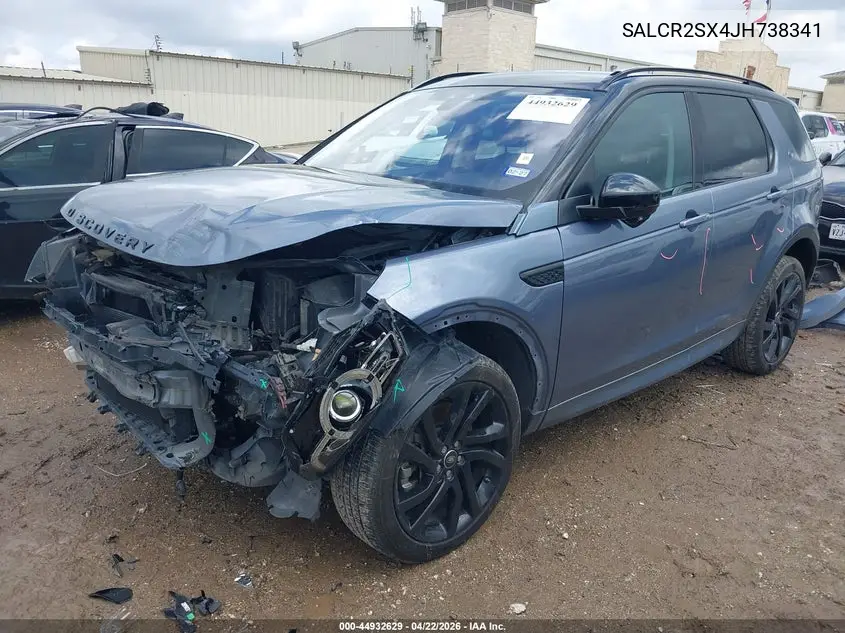 2018 Land Rover Discovery Sport Hse VIN: SALCR2SX4JH738341 Lot: 44932629