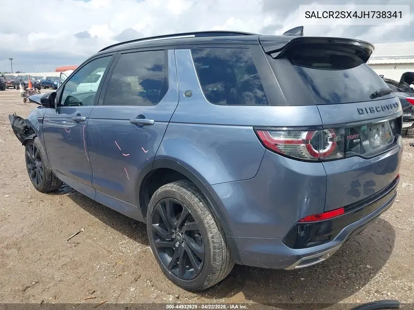 2018 Land Rover Discovery Sport Hse VIN: SALCR2SX4JH738341 Lot: 44932629