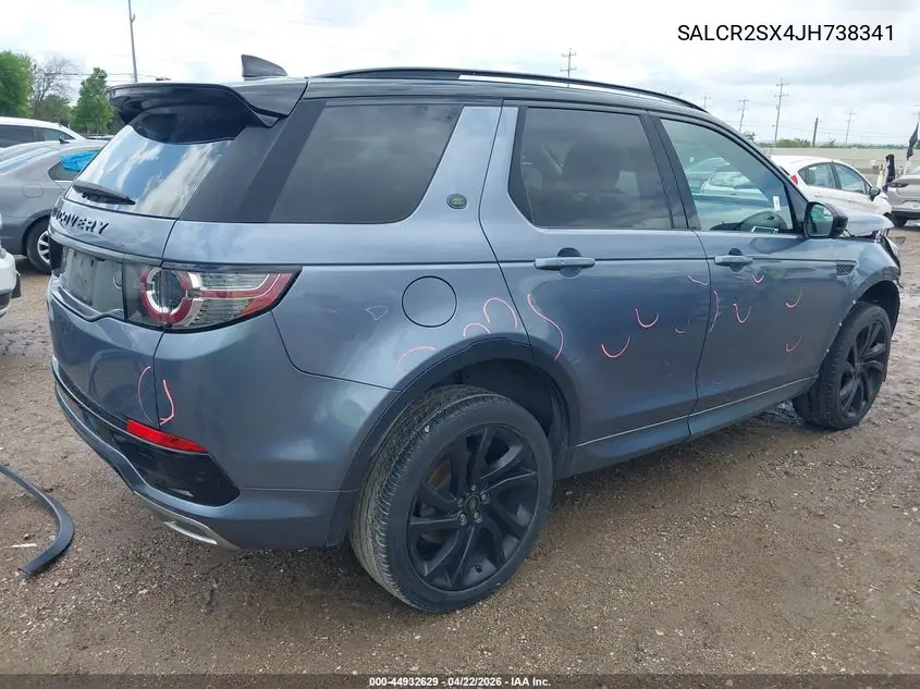 2018 Land Rover Discovery Sport Hse VIN: SALCR2SX4JH738341 Lot: 44932629