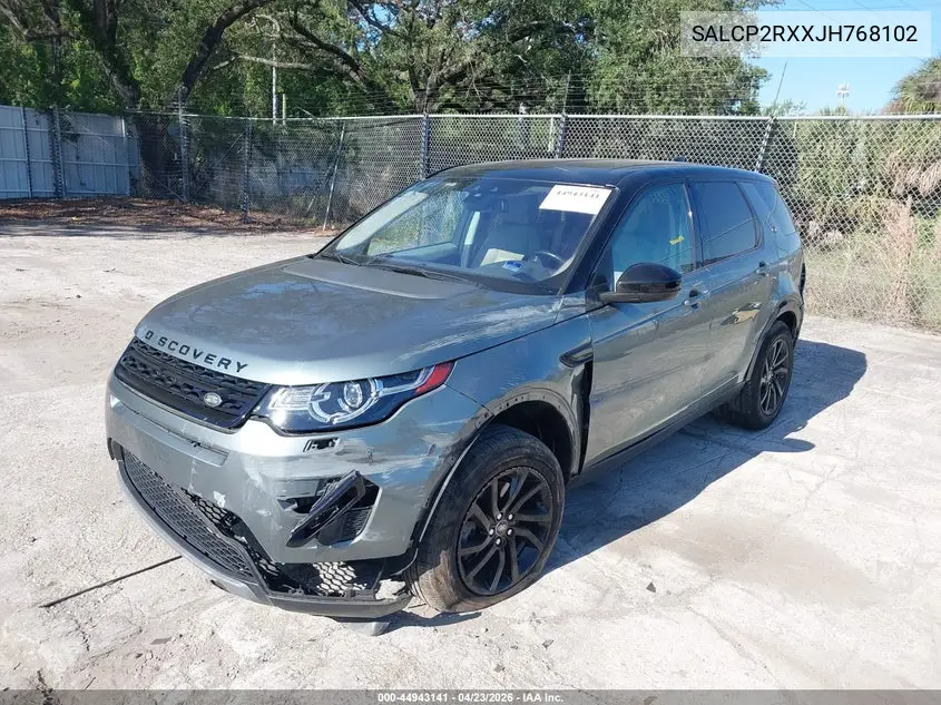 2018 Land Rover Discovery Sport Se VIN: SALCP2RXXJH768102 Lot: 44943141