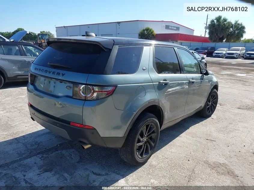 2018 Land Rover Discovery Sport Se VIN: SALCP2RXXJH768102 Lot: 44943141