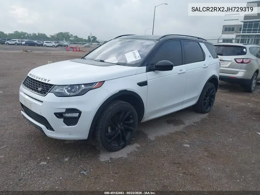 2018 Land Rover Discovery Sport Hse VIN: SALCR2RX2JH729319 Lot: 45152463