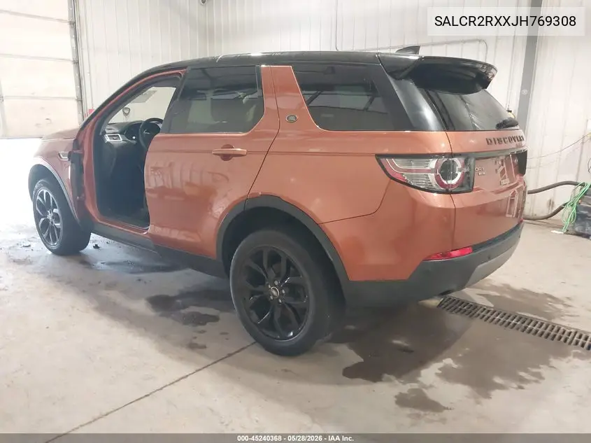2018 Land Rover Discovery Sport Hse VIN: SALCR2RXXJH769308 Lot: 45240368