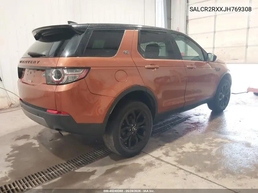 2018 Land Rover Discovery Sport Hse VIN: SALCR2RXXJH769308 Lot: 45240368