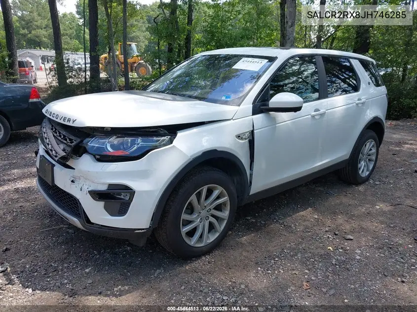 2018 Land Rover Discovery Sport Hse VIN: SALCR2RX8JH746285 Lot: 45444513