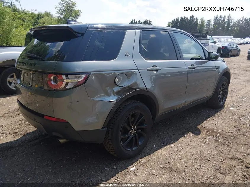 2018 Land Rover Discovery Sport Se VIN: SALCP2RXXJH746715 Lot: 45456295