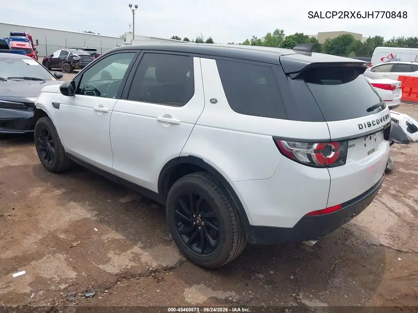 2018 Land Rover Discovery Sport Se VIN: SALCP2RX6JH770848 Lot: 45460573