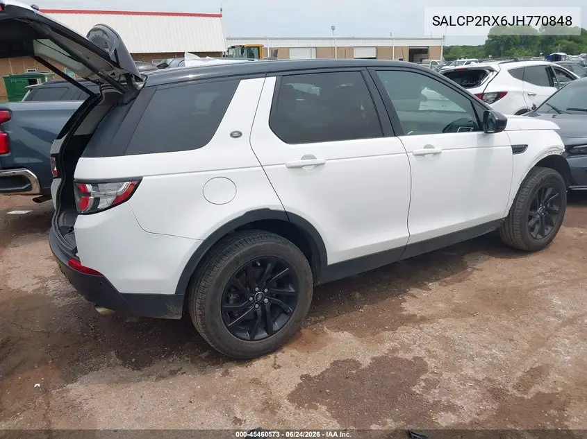 2018 Land Rover Discovery Sport Se VIN: SALCP2RX6JH770848 Lot: 45460573