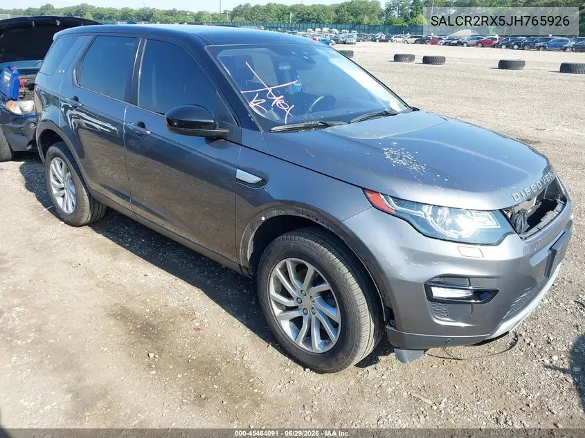 2018 Land Rover Discovery Sport Hse VIN: SALCR2RX5JH765926 Lot: 45464091