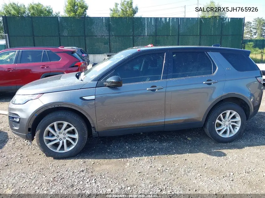 2018 Land Rover Discovery Sport Hse VIN: SALCR2RX5JH765926 Lot: 45464091