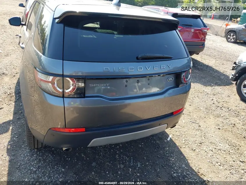 2018 Land Rover Discovery Sport Hse VIN: SALCR2RX5JH765926 Lot: 45464091