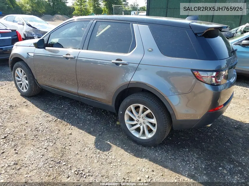 2018 Land Rover Discovery Sport Hse VIN: SALCR2RX5JH765926 Lot: 45464091