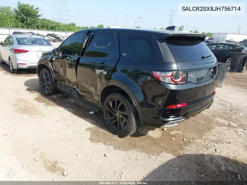 2018 Land Rover Discovery Sport Hse VIN: SALCR2SX8JH756714 Lot: 45514117