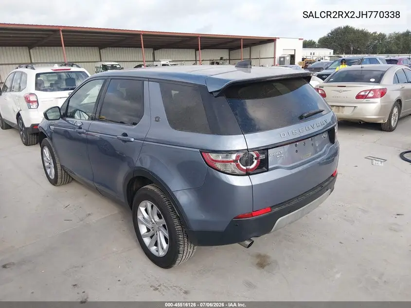 2018 Land Rover Discovery Sport Hse VIN: SALCR2RX2JH770338 Lot: 45516126