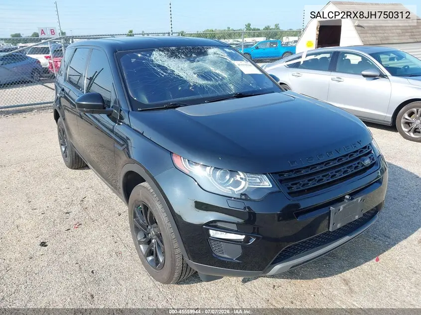 2018 Land Rover Discovery Sport Se VIN: SALCP2RX8JH750312 Lot: 45559944