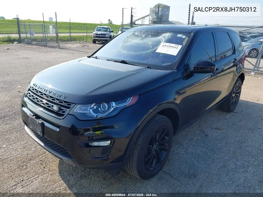 2018 Land Rover Discovery Sport Se VIN: SALCP2RX8JH750312 Lot: 45559944