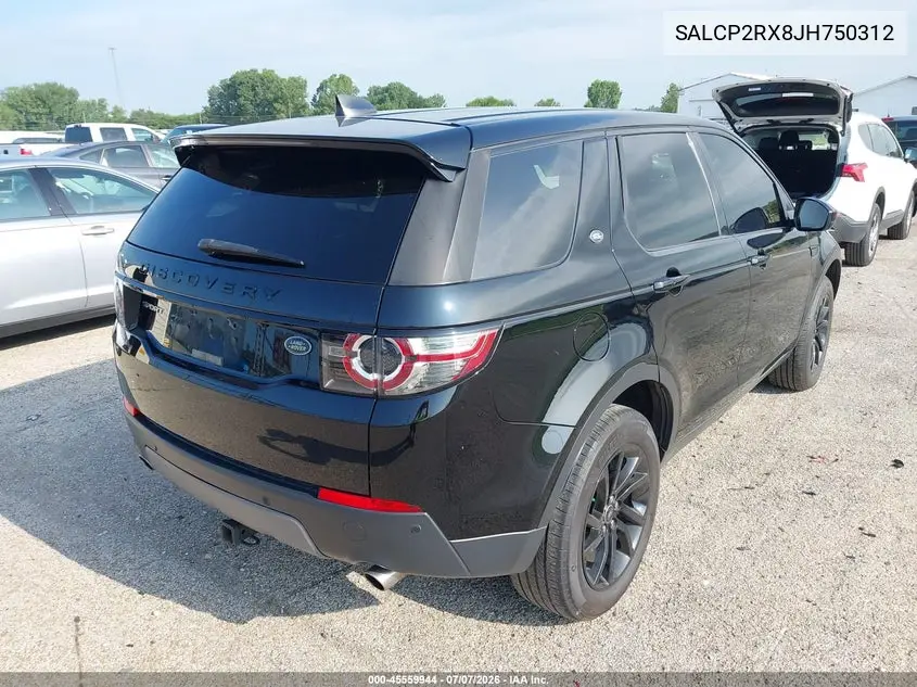 2018 Land Rover Discovery Sport Se VIN: SALCP2RX8JH750312 Lot: 45559944