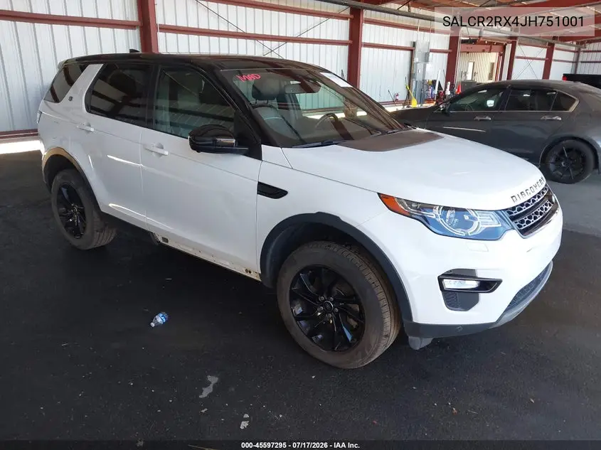 2018 Land Rover Discovery Sport Hse VIN: SALCR2RX4JH751001 Lot: 45597295