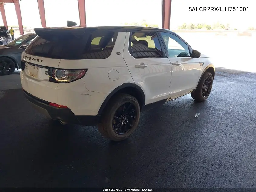 2018 Land Rover Discovery Sport Hse VIN: SALCR2RX4JH751001 Lot: 45597295