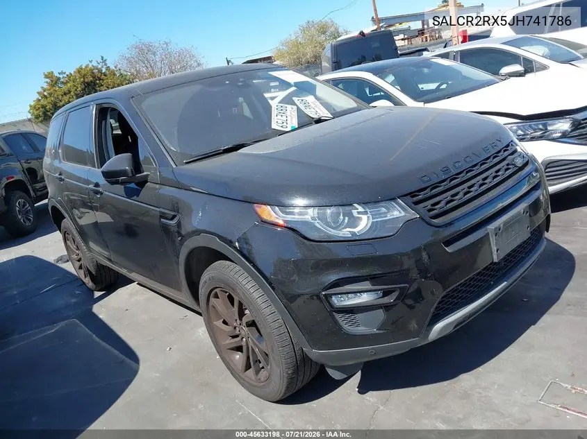 2018 Land Rover Discovery Sport Hse VIN: SALCR2RX5JH741786 Lot: 45633198