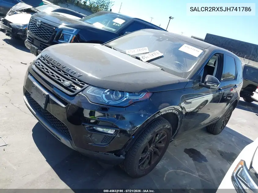 2018 Land Rover Discovery Sport Hse VIN: SALCR2RX5JH741786 Lot: 45633198