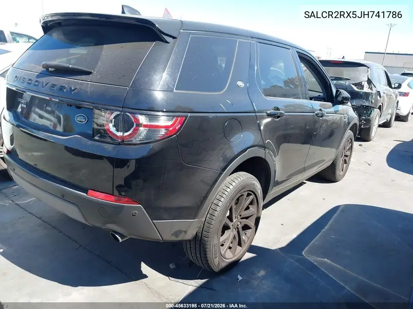 2018 Land Rover Discovery Sport Hse VIN: SALCR2RX5JH741786 Lot: 45633198