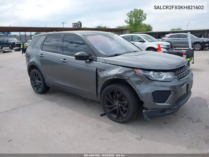 2019 Land Rover Discovery Sport Hse/Landmark Edition VIN: SALCR2FX0KH821602 Lot: 44861886