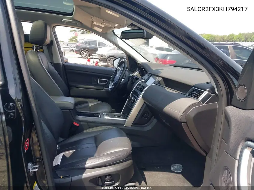 2019 Land Rover Discovery Sport Hse/Landmark Edition VIN: SALCR2FX3KH794217 Lot: 44987741