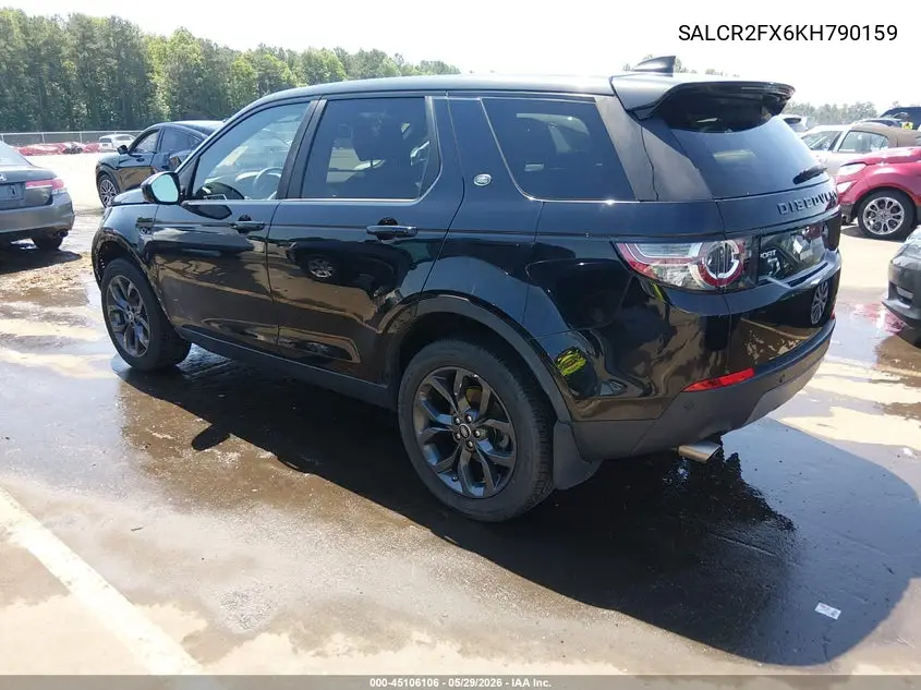 2019 Land Rover Discovery Sport Hse/Landmark Edition VIN: SALCR2FX6KH790159 Lot: 45106106