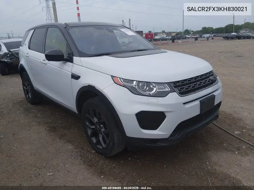 2019 Land Rover Discovery Sport Hse/Landmark Edition VIN: SALCR2FX3KH830021 Lot: 45199499