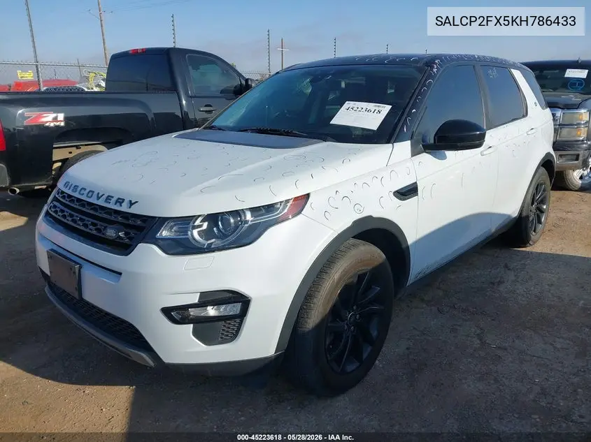 2019 Land Rover Discovery Sport Se VIN: SALCP2FX5KH786433 Lot: 45223618