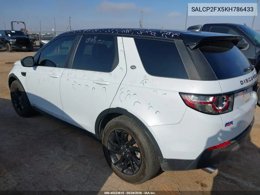 2019 Land Rover Discovery Sport Se VIN: SALCP2FX5KH786433 Lot: 45223618