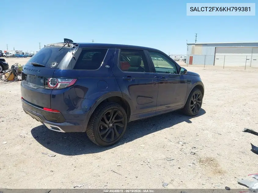 2019 Land Rover Discovery Sport Hse Lux VIN: SALCT2FX6KH799381 Lot: 45348078
