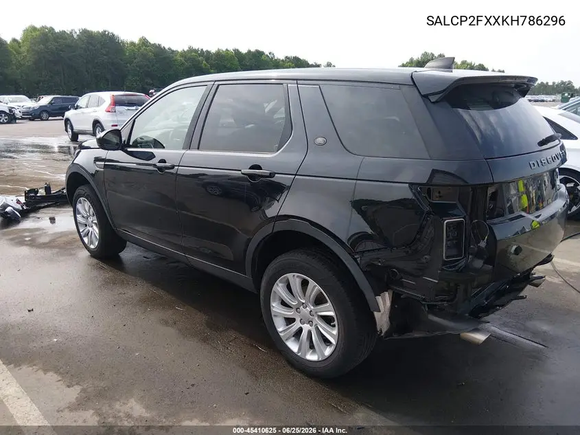 2019 Land Rover Discovery Sport Se VIN: SALCP2FXXKH786296 Lot: 45410625