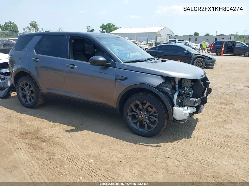 2019 Land Rover Discovery Sport Hse/Landmark Edition VIN: SALCR2FX1KH804274 Lot: 45543830