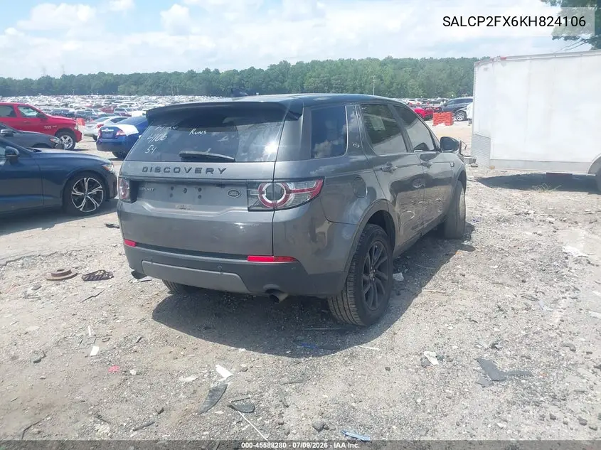 2019 Land Rover Discovery Sport Se VIN: SALCP2FX6KH824106 Lot: 45588280