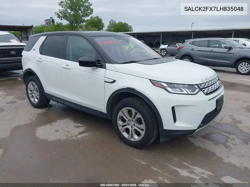 2020 Land Rover Discovery Sport Standard VIN: SALCK2FX7LH835048 Lot: 45007460