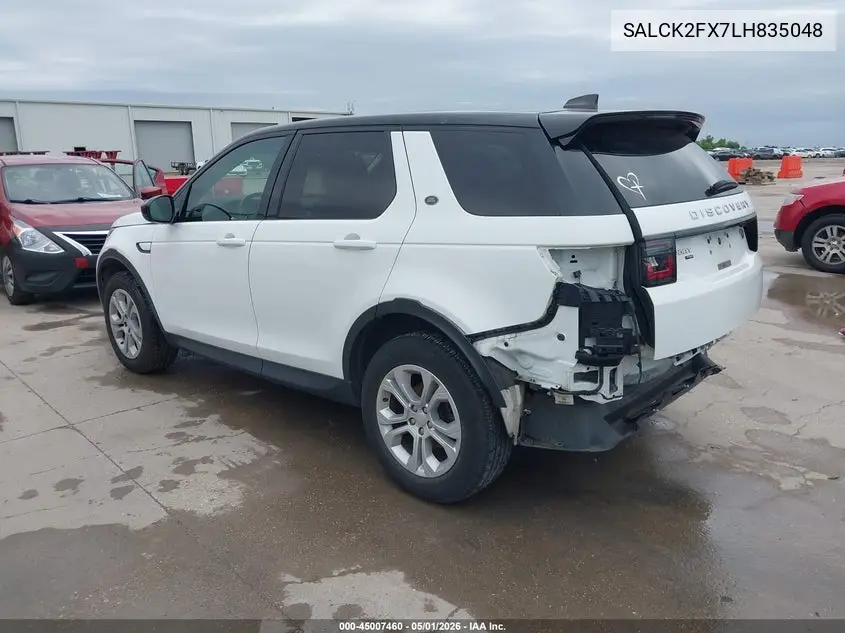 2020 Land Rover Discovery Sport Standard VIN: SALCK2FX7LH835048 Lot: 45007460