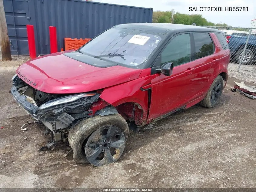 2020 Land Rover Discovery Sport R-Dynamic S/R-Dynamic Se VIN: SALCT2FX0LH865781 Lot: 45052247