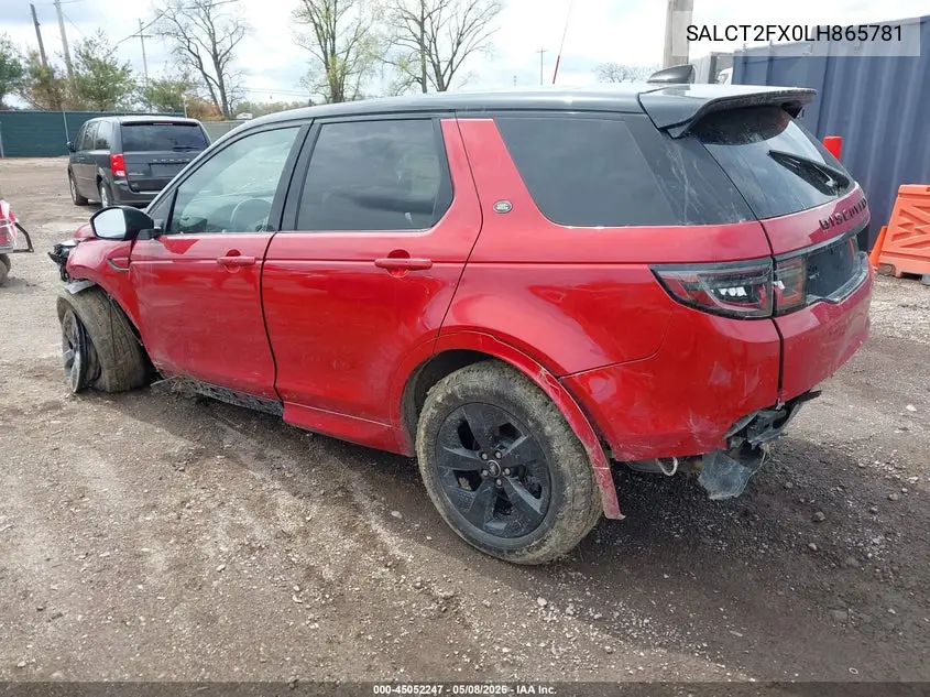2020 Land Rover Discovery Sport R-Dynamic S/R-Dynamic Se VIN: SALCT2FX0LH865781 Lot: 45052247