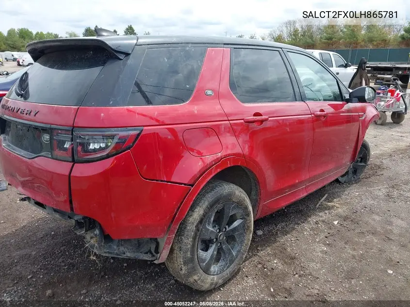 2020 Land Rover Discovery Sport R-Dynamic S/R-Dynamic Se VIN: SALCT2FX0LH865781 Lot: 45052247