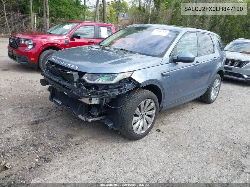 2020 Land Rover Discovery Sport S VIN: SALCJ2FX0LH847190 Lot: 45063942