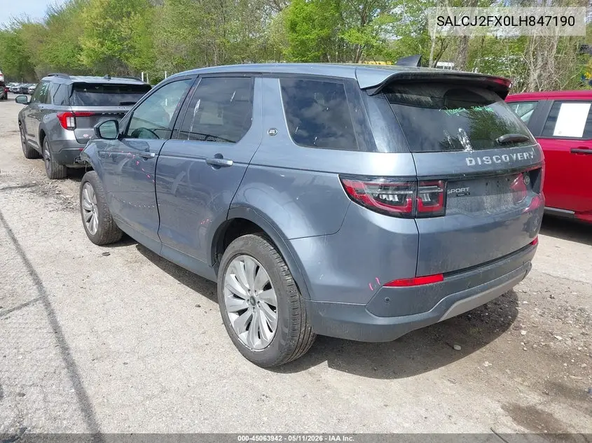 2020 Land Rover Discovery Sport S VIN: SALCJ2FX0LH847190 Lot: 45063942