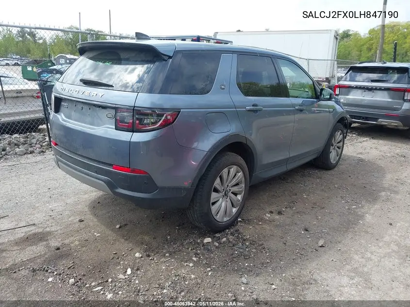 2020 Land Rover Discovery Sport S VIN: SALCJ2FX0LH847190 Lot: 45063942
