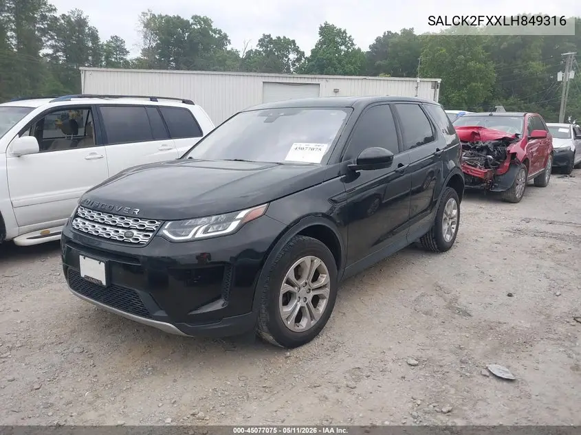 2020 Land Rover Discovery Sport Standard VIN: SALCK2FXXLH849316 Lot: 45077075
